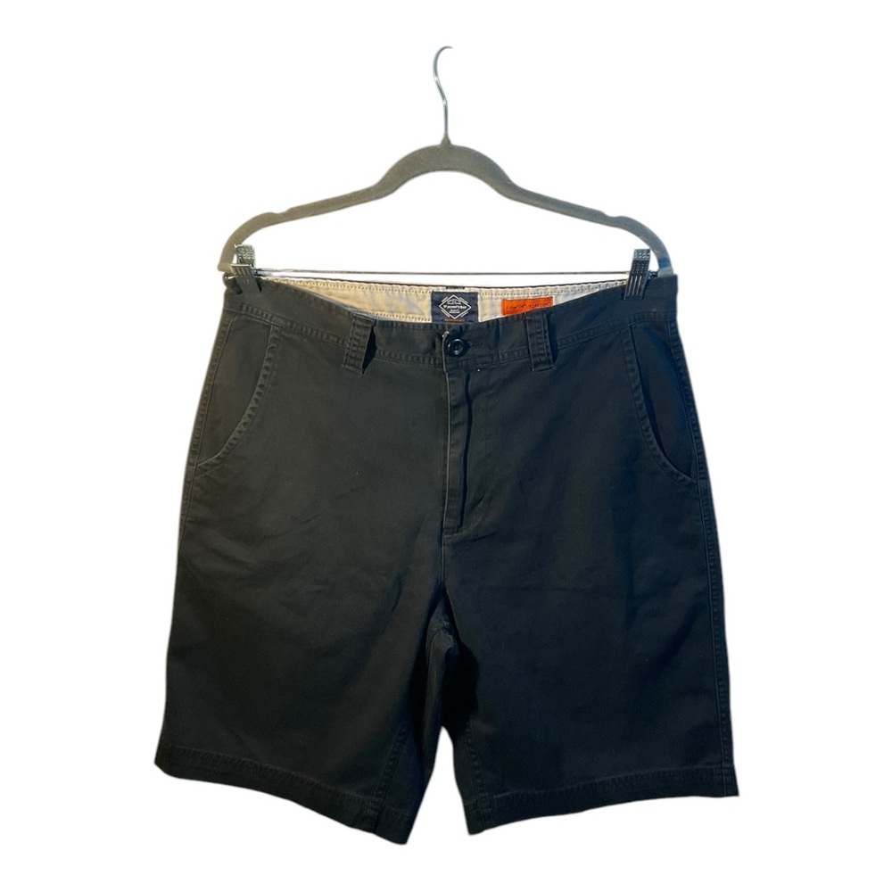 St Johns Bay Comfort Stretch Chino Shorts Mens Black Size 34